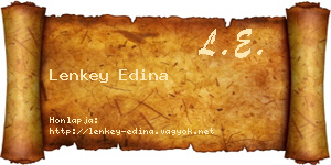 Lenkey Edina névjegykártya